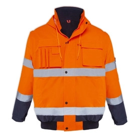 Hi-Vis 2 in 1 Mont Neon Turuncu - Lacivert