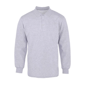 Polo Yaka 2 İplik Sweatshirt Gri
