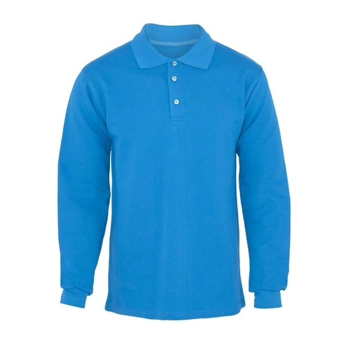 Polo Yaka 2 İplik Sweatshirt Turkuaz