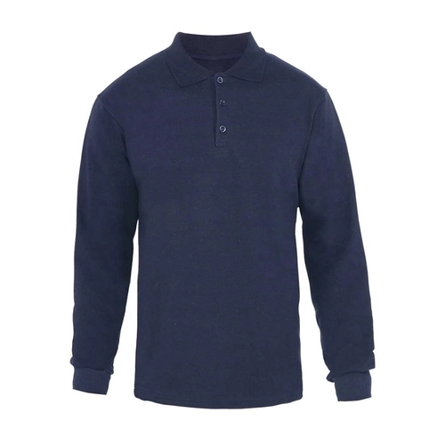 Polo Yaka 2 İplik Sweatshirt Lacivert