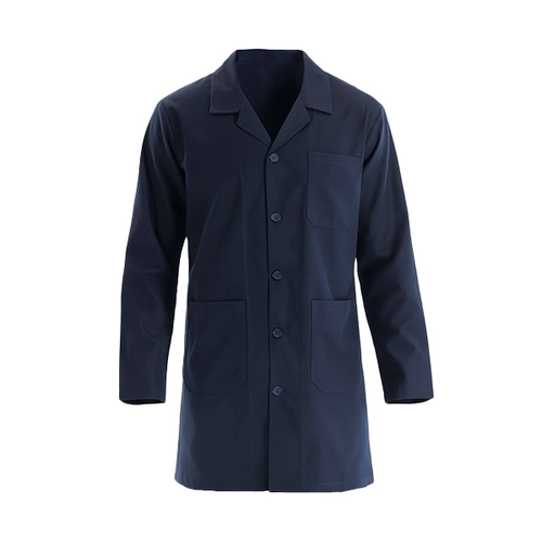 Unisex İş Önlüğü Düğmeli Lacivert