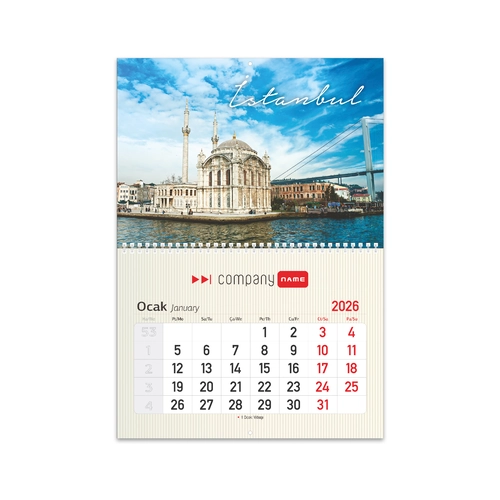 131-A Askılı Delikli Duvar Takvimi