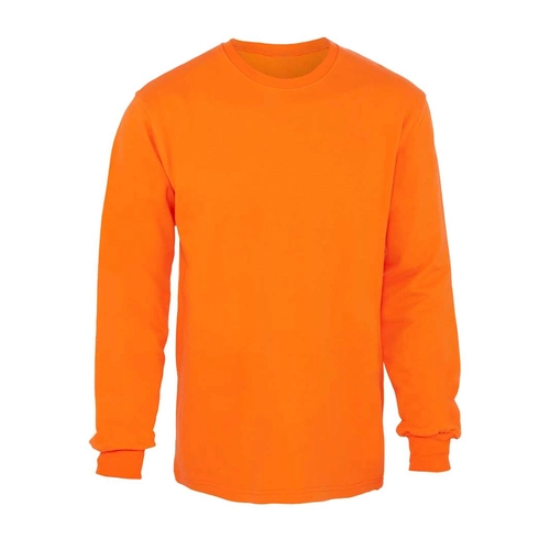 Bisiklet Yaka 3 İplik Sweatshirt Turuncu